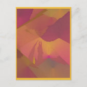 Abstract Briefkaart voor zonneschijnkunst Paars/go (Voorkant)