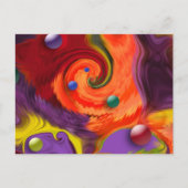 Abstract Briefkaart voor zwembaden (Voorkant)