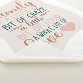 Abstract brieftertered Terracotta Family Quote Sherpa Deken (3/4)