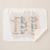Abstract brieftertered Terracotta Family Quote Sherpa Deken (Voorkant (horizontaal))