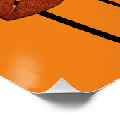 Abstract Bright Copper Flowers Poster (Hoek)