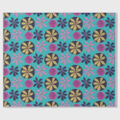 Abstract Bright Floral Kleurrijk Cadeaupapier (Vlak)