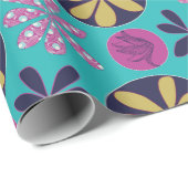 Abstract Bright Floral Kleurrijk Cadeaupapier (Rol Hoek)