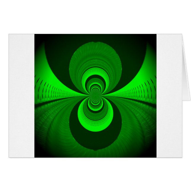Abstract Bright Green Groovy Kaleidoscope Patroon (Voorkant Horizontaal)