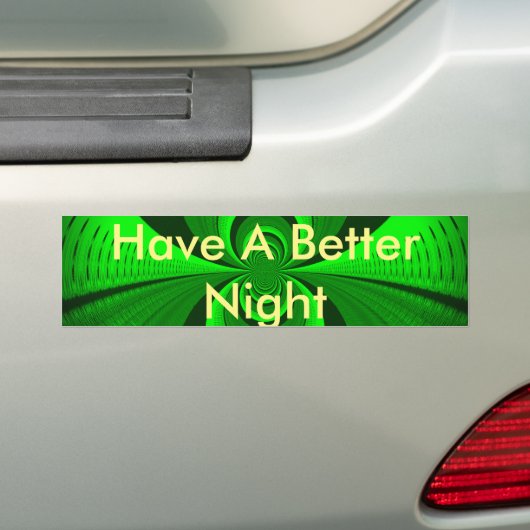 Abstract Bright Green Groovy Kaleidoscope Patroon Bumpersticker (Op auto)