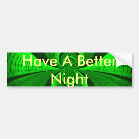 Abstract Bright Green Groovy Kaleidoscope Patroon Bumpersticker (Voorkant)