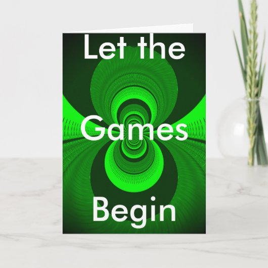 Abstract Bright Green Groovy Kaleidoscope Patroon Kaart (Voorkant)