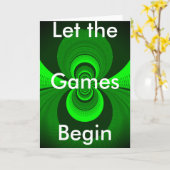 Abstract Bright Green Groovy Kaleidoscope Patroon Kaart (Gele Bloem)