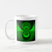 Abstract Bright Green Groovy Kaleidoscope Patroon Koffiemok (Links)