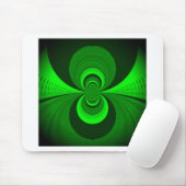 Abstract Bright Green Groovy Kaleidoscope Patroon Muismat (Met muis)