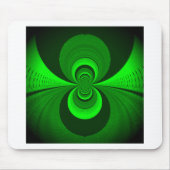 Abstract Bright Green Groovy Kaleidoscope Patroon Muismat (Voorkant)