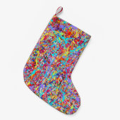 Abstract Bright Paint Splatter Kleine Kerstsok (Voorkant (Hangend))
