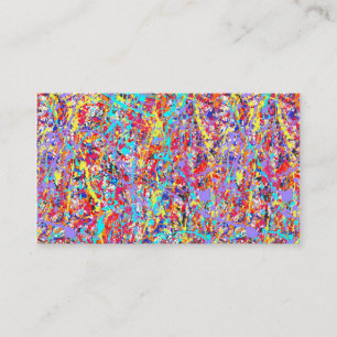Abstract Bright Paint Splatter Visitekaartje