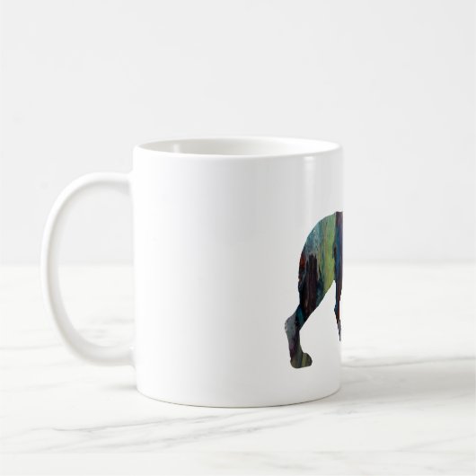 Abstract Brittany Spaniel Silhouette Koffiemok (Links)