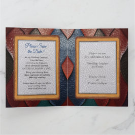 Abstract brons, goud-blauwe barokstijl kaart