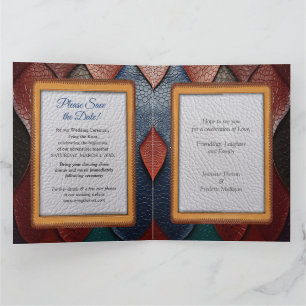 Abstract brons, goud-blauwe barokstijl kaart