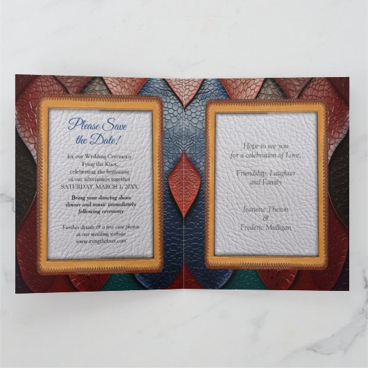Abstract brons, goud-blauwe barokstijl kaart (Binnen)