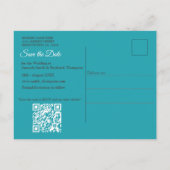 Abstract brons, goudblauw Barok stijl Aankondigingskaart (Achterkant)