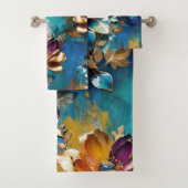 Abstract brons, goudblauw Barok stijl Bad Handdoek (Insitu)