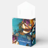 Abstract brons, goudblauw Barok stijl Bedankdoosjes (Geopend)