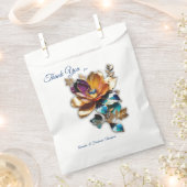 Abstract brons, goudblauw Barok stijl Bedankzakje (Geknipt)