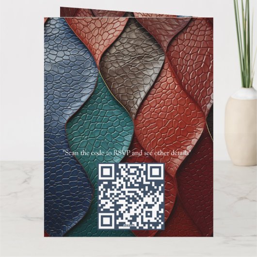 Abstract brons, goudblauw Barok stijl Kaart (Achterkant)