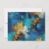 Abstract brons, goudblauw Barok stijl Kaart (Achterkant)