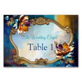 Abstract brons, goudblauw Barok stijl Kaart (Voorkant)