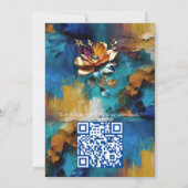 Abstract brons, goudblauw Barok stijl Kaart (Achterkant)