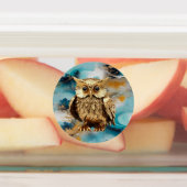 Abstract brons, goudblauwe barokstijl labels (Aangebracht)