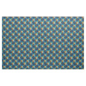 Abstract brons, goudblauwe barokstijl stof (Yard (91,4 cm))