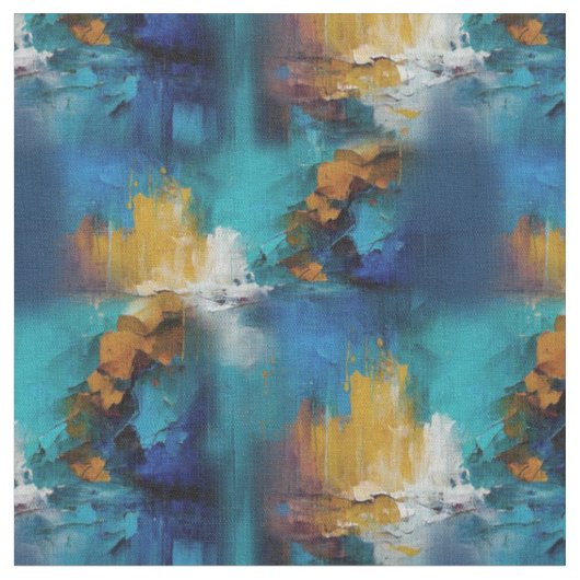 Abstract brons, goudblauwe barokstijl stof (Close Up)