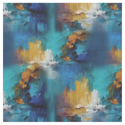 Abstract brons, goudblauwe barokstijl stof (Close Up)
