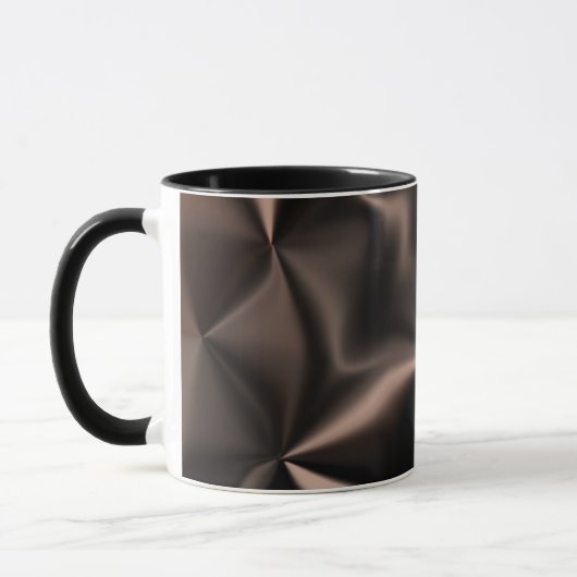 Abstract bronzen fragment mix patroon mok (Links)