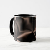 Abstract bronzen fragment mix patroon mok (Voorkant links)