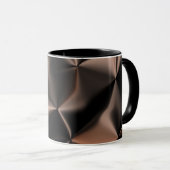 Abstract bronzen fragment mix patroon mok (Voorkant rechts)