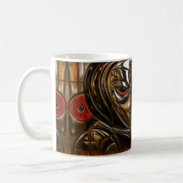 Abstract Bronzen Gezicht Koffiemok