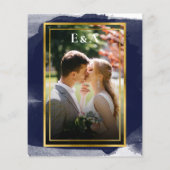 Abstract Bruiloft Bewaar de Datum Uitnodigingen |  (Achterkant)