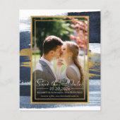 Abstract Bruiloft Bewaar de Datum Uitnodigingen |  (Voorkant)