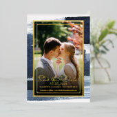 Abstract Bruiloft Bewaar de Datum Uitnodigingen |  (Staand Voorkant)