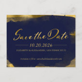 Abstract Bruiloft Bewaar de Datum Uitnodigingen |  (Voorkant)