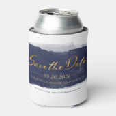 Abstract Bruiloft Bewaar de Datum Uitnodigingen | Blikjeskoeler (Blikje Voorkant)