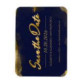 Abstract Bruiloft Bewaar de Datum Uitnodigingen |  Magneet (Verticaal)