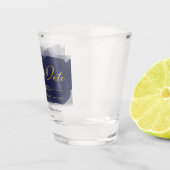 Abstract Bruiloft Bewaar de Datum Uitnodigingen |  Shot Glas (Rechts)