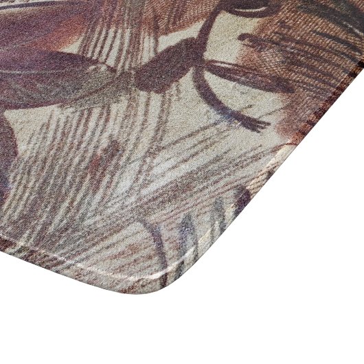 Abstract Bruin Bloemendesign 1 Snijplank (Hoek)