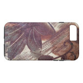 Abstract bruin bloemmotief 1 Case-Mate iPhone case (Achterkant (Horizontaal))