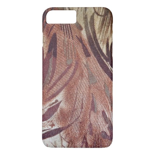 Abstract Bruin Bloemmotief 2 Case-Mate iPhone Case (Achterkant)