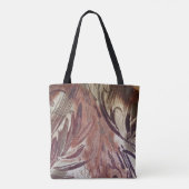 Abstract Bruin Bloemmotief 2 Tote Bag (Achterkant)