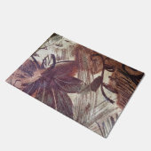 Abstract Bruin Bloemmotief Ontwerp 1 Deurmat (Schuin)