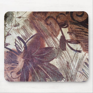 Abstract Bruin Bloemmotief Ontwerp 1 Muismat